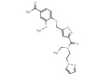 5-[(4-acetyl-2-methoxyphenoxy)methyl]-N-ethyl-N-[2-(1H-pyrazol-1-yl)ethyl]-3-isoxazolecarboxamide