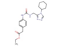 ethyl {4-[({[(4-cyclohexyl-4H-1,2,4-triazol-3-yl)methyl]amino}carbonyl)amino]phenyl}acetate