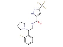 N-[2-(2-fluorophenyl)-2-pyrrolidin-1-ylethyl]-3-(trifluoromethyl)-1H-pyrazole-5-carboxamide
