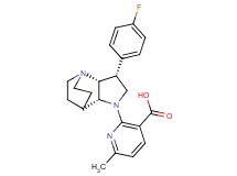 2-[(3R*,3aR*,7aR*)-3-(4-fluorophenyl)hexahydro-4,7-ethanopyrrolo[3,2-b]pyridin-1(2H)-yl]-6-methylnicotinic acid