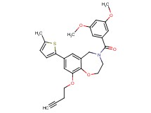 9-(3-butyn-1-yloxy)-4-(3,5-dimethoxybenzoyl)-7-(5-methyl-2-thienyl)-2,3,4,5-tetrahydro-1,4-benzoxazepine