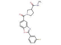 1-{[2-(3-fluorophenyl)-1,3-benzoxazol-5-yl]carbonyl}-N-methylpyrrolidine-3-carboxamide