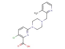 3-chloro-6-{4-[(3-methyl-2-pyridinyl)methyl]-1-piperazinyl}-2-pyridinecarboxylic acid