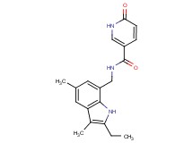 N-[(2-ethyl-3,5-dimethyl-1H-indol-7-yl)methyl]-6-oxo-1,6-dihydropyridine-3-carboxamide