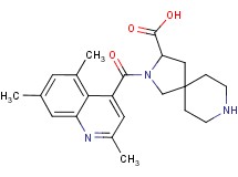 2-[(2,5,7-trimethyl-4-quinolinyl)carbonyl]-2,8-diazaspiro[4.5]decane-3-carboxylic acid