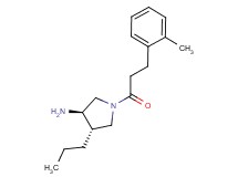 (3R*,4S*)-1-[3-(2-methylphenyl)propanoyl]-4-propylpyrrolidin-3-amine
