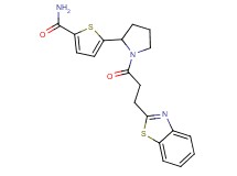 5-{1-[3-(1,3-benzothiazol-2-yl)propanoyl]-2-pyrrolidinyl}-2-thiophenecarboxamide