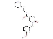 1-(3-methoxybenzyl)-6-oxo-N-[2-(3-pyridinyl)ethyl]-3-piperidinecarboxamide