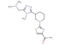 2-(3-{5-[(dimethylamino)methyl]-4-methyl-4H-1,2,4-triazol-3-yl}piperidin-1-yl)-1,3-thiazole-4-carboxamide