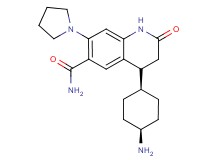 rac-4-(cis-4-aminocyclohexyl)-2-oxo-7-pyrrolidin-1-yl-1,2,3,4-tetrahydroquinoline-6-carboxamide