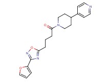 4-(1-{4-[3-(2-furyl)-1,2,4-oxadiazol-5-yl]butanoyl}-4-piperidinyl)pyridine