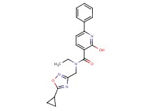 N-[(5-cyclopropyl-1,2,4-oxadiazol-3-yl)methyl]-N-ethyl-2-hydroxy-6-phenylnicotinamide