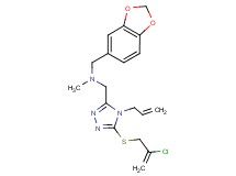 ({4-allyl-5-[(2-chloro-2-propen-1-yl)thio]-4H-1,2,4-triazol-3-yl}methyl)(1,3-benzodioxol-5-ylmethyl)methylamine