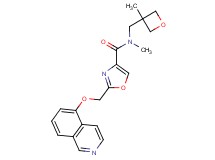 2-[(isoquinolin-5-yloxy)methyl]-N-methyl-N-[(3-methyloxetan-3-yl)methyl]-1,3-oxazole-4-carboxamide