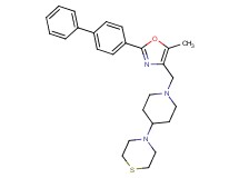 4-(1-{[2-(4-biphenylyl)-5-methyl-1,3-oxazol-4-yl]methyl}-4-piperidinyl)thiomorpholine