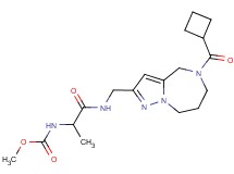 methyl [2-({[5-(cyclobutylcarbonyl)-5,6,7,8-tetrahydro-4H-pyrazolo[1,5-a][1,4]diazepin-2-yl]methyl}amino)-1-methyl-2-oxoethyl]carbamate