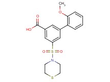 2'-methoxy-5-(thiomorpholin-4-ylsulfonyl)biphenyl-3-carboxylic acid