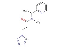 N-methyl-N-(1-pyridin-2-ylethyl)-3-(1H-tetrazol-1-yl)propanamide