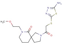 2-{[(5-amino-1,3,4-thiadiazol-2-yl)thio]acetyl}-7-(2-methoxyethyl)-2,7-diazaspiro[4.5]decan-6-one