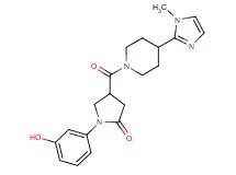 1-(3-hydroxyphenyl)-4-{[4-(1-methyl-1H-imidazol-2-yl)-1-piperidinyl]carbonyl}-2-pyrrolidinone