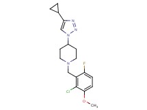 1-(2-chloro-6-fluoro-3-methoxybenzyl)-4-(4-cyclopropyl-1H-1,2,3-triazol-1-yl)piperidine
