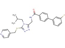 3'-fluoro-N-({4-isobutyl-5-[(4-pyridinylmethyl)thio]-4H-1,2,4-triazol-3-yl}methyl)-4-biphenylcarboxamide