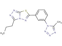 6-[3-(5-methyl-1H-tetrazol-1-yl)phenyl]-3-propyl[1,2,4]triazolo[3,4-b][1,3,4]thiadiazole
