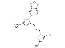 1-(1,3-benzodioxol-5-yl)-3-cyclopropyl-5-[3-(3,5-dimethyl-1H-pyrazol-1-yl)propyl]-1H-1,2,4-triazole