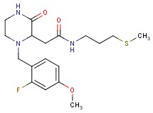 2-[1-(2-fluoro-4-methoxybenzyl)-3-oxo-2-piperazinyl]-N-[3-(methylthio)propyl]acetamide