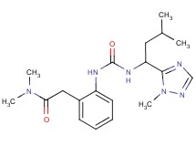 N,N-dimethyl-2-{2-[({[3-methyl-1-(1-methyl-1H-1,2,4-triazol-5-yl)butyl]amino}carbonyl)amino]phenyl}acetamide