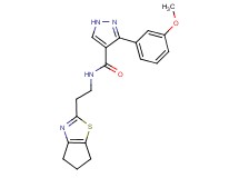 N-[2-(5,6-dihydro-4H-cyclopenta[d][1,3]thiazol-2-yl)ethyl]-3-(3-methoxyphenyl)-1H-pyrazole-4-carboxamide