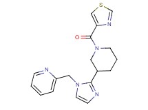 2-({2-[1-(1,3-thiazol-4-ylcarbonyl)-3-piperidinyl]-1H-imidazol-1-yl}methyl)pyridine