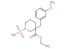 ethyl 3-(3-methoxybenzyl)-1-(methylsulfonyl)-3-piperidinecarboxylate