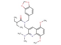 N-(1,3-benzodioxol-5-ylmethyl)-N-{[2-(dimethylamino)-5,8-dimethoxy-3-quinolinyl]methyl}-2-ethylbutanamide