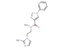 N-methyl-N-[2-(2-methyl-1H-imidazol-1-yl)ethyl]-1-phenyl-1H-1,2,3-triazole-4-carboxamide