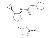 2-cyclopentyl-N-{rel-(3R,4S)-4-cyclopropyl-1-[(5-methyl-1,3,4-thiadiazol-2-yl)methyl]-3-pyrrolidinyl}acetamide hydrochloride