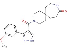 3-{[3-(3-methoxyphenyl)-1H-pyrazol-4-yl]carbonyl}-3,9-diazaspiro[5.6]dodecan-10-one