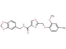 N-(1,3-benzodioxol-5-ylmethyl)-2-[(2-methoxy-4-methylphenoxy)methyl]-1,3-oxazole-4-carboxamide