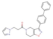 3-(4-biphenylyl)-5-[3-(1H-pyrazol-1-yl)propanoyl]-4,5,6,7-tetrahydroisoxazolo[4,5-c]pyridine