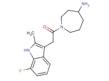 1-[(7-fluoro-2-methyl-1H-indol-3-yl)acetyl]-4-azepanamine