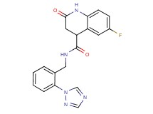 6-fluoro-2-oxo-N-[2-(1H-1,2,4-triazol-1-yl)benzyl]-1,2,3,4-tetrahydro-4-quinolinecarboxamide