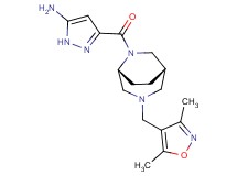 3-({(1S*,5R*)-3-[(3,5-dimethyl-4-isoxazolyl)methyl]-3,6-diazabicyclo[3.2.2]non-6-yl}carbonyl)-1H-pyrazol-5-amine