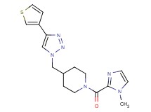1-[(1-methyl-1H-imidazol-2-yl)carbonyl]-4-{[4-(3-thienyl)-1H-1,2,3-triazol-1-yl]methyl}piperidine trifluoroacetate