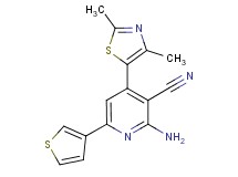 2-amino-4-(2,4-dimethyl-1,3-thiazol-5-yl)-6-(3-thienyl)nicotinonitrile