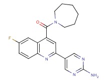 5-[4-(azepan-1-ylcarbonyl)-6-fluoroquinolin-2-yl]pyrimidin-2-amine