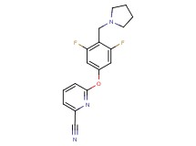 6-[3,5-difluoro-4-(pyrrolidin-1-ylmethyl)phenoxy]pyridine-2-carbonitrile