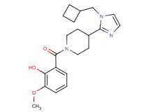 2-({4-[1-(cyclobutylmethyl)-1H-imidazol-2-yl]piperidin-1-yl}carbonyl)-6-methoxyphenol
