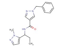 1-benzyl-N-[1-(1-methyl-1H-pyrazol-5-yl)propyl]-1H-pyrazole-4-carboxamide