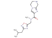 N-[(3-isobutyl-1,2,4-oxadiazol-5-yl)methyl]-N-methyl-5,6,7,8-tetrahydroimidazo[1,2-a]pyrazine-2-carboxamide