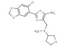 N-{[2-(6-chloro-1,3-benzodioxol-5-yl)-5-methyl-1,3-oxazol-4-yl]methyl}-N-methyltetrahydro-3-furanamine